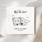 Schattige 2 Dogs Pet We Do Too Cocktail Wedding Servet