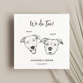 Schattige 2 Dogs Pet Wij doen ook Bruiloft Servet