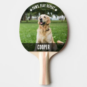 Schattige 2 Foto Hond Ping Pong Paddle Tafeltennisbatje
