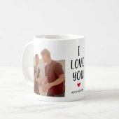 Schattige 2 Foto 'I LOVE YOU' Gift Koffiemok (Voorkant links)