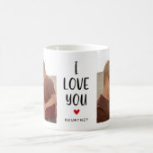 Schattige 2 Foto 'I LOVE YOU' Gift Koffiemok (Center)