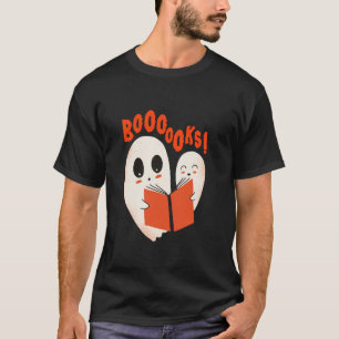 Schattige 2 geesten die boeken lezen Halloween Boo T-shirt