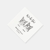 Schattige 2 katten gezicht huisdier we doen ook sc servet (Hoek)