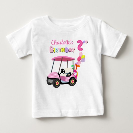 Schattige 2e verjaardag polka stip roze meisjesach (Voorkant)