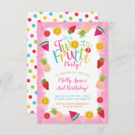 Schattige 2e Verjaardag Two-tti Frutti Fruit Kaart