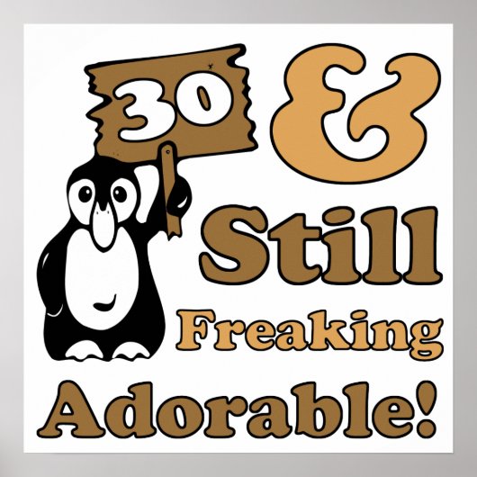 Schattige 30e verjaardag poster (Voorkant)