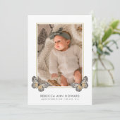 Schattige 3 Fotocollage Baby Geboorte Aankondiging (Staand voorkant)