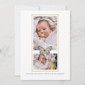 Schattige 3 Fotocollage Baby Geboorte Aankondiging (Achterkant)