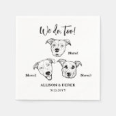 Schattige 3 honden huisdier doen we ook bruiloft servet (Voorkant)