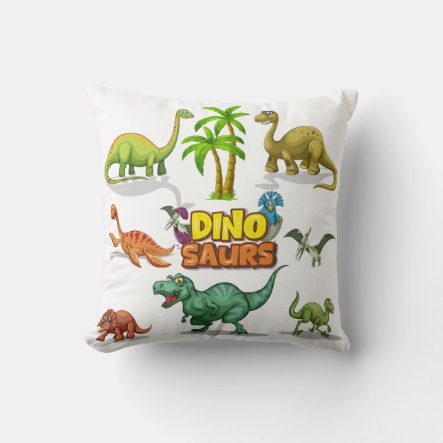 Schattige 3d Dinosaurus kussens ontwerp (Voorkant)