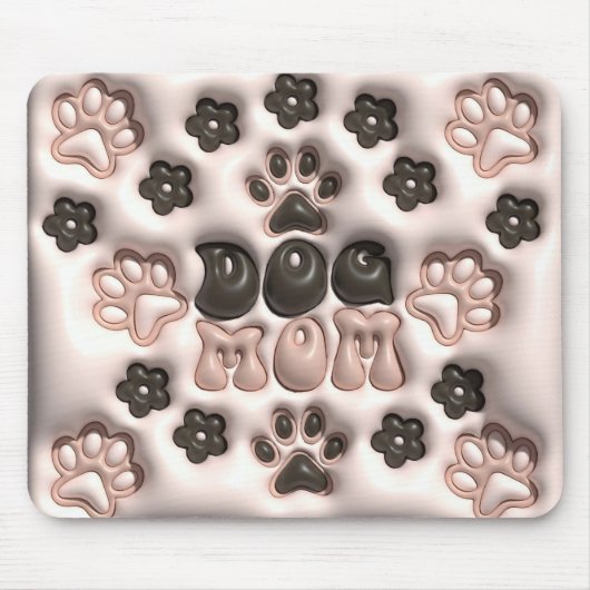 Schattige 3D Dog Moeder Muismat (Voorkant)