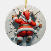 Schattige 3d Kerstman Keramisch Ornament (Voorkant)
