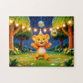 Schattige 3D Leeuw Karakter Illustratie Legpuzzel