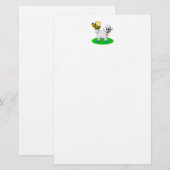 Schattige 3D-look Bij en Lam Briefpapier (Voorkant / Achterkant)