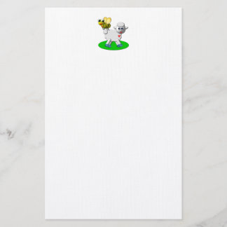 Schattige 3D-look Bij en Lam Briefpapier