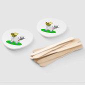Schattige 3D-look bij en lam Handwaaier (Niet-gemonteerd)