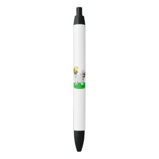 Schattige 3D-look bij en lam Zwarte Inkt Pen