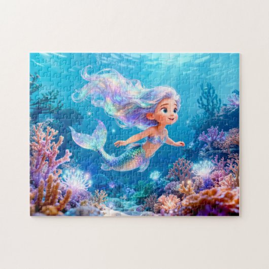 Schattige 3D Maagd Zodiac Meermin Legpuzzel (Horizontaal)