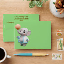 Schattige 3D Olifant Baby Shower Bedankt