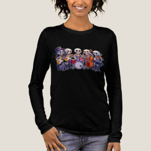 Schattige 3D Skelet Muziekband – Aardige Cartoon U Tri-Blend Shirt