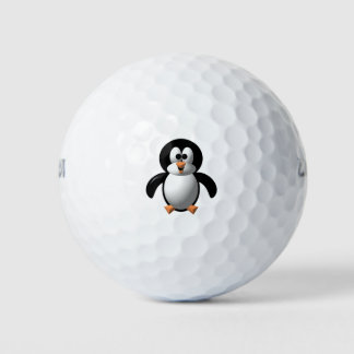 Schattige 3D-Uitzicht Parmantige Pinguïn Golfballen
