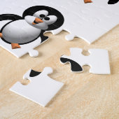 Schattige 3D-Uitzicht Parmantige Pinguïn Legpuzzel (Zijkant)