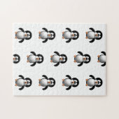 Schattige 3D-Uitzicht Parmantige Pinguïn Legpuzzel (Horizontaal)
