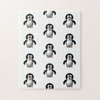 Schattige 3D-Uitzicht Parmantige Pinguïn Legpuzzel