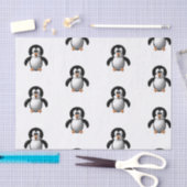 Schattige 3D-Uitzicht Parmantige Pinguïn Tissuepapier (Craft)