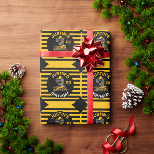 Schattige 3e verjaardag bouwpapier cadeaupapier