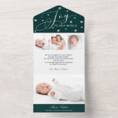 Schattige 4 Aankondiging kerstfeest op foto's (Binnen)