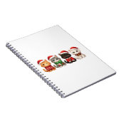 Schattige 4 Kerstkatten - Kerstkattenontwerp Notitieboek (Rechterzijde)