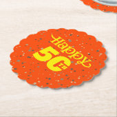 SCHATTIGE 50 jarig Kartonnen Onderzetters (Gekanteld)