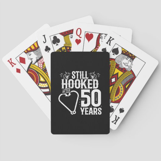 Schattige 50ste verjaardag koppels getrouwd 50 jaa pokerkaarten (Achterkant)