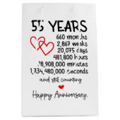 Schattige 55-jarig jubileumfeest medium cadeauzakje (Voorkant)