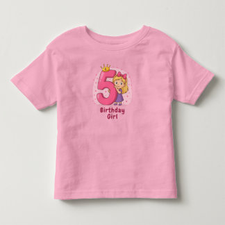 Schattige 5 jarig meisje feest kinder shirts
