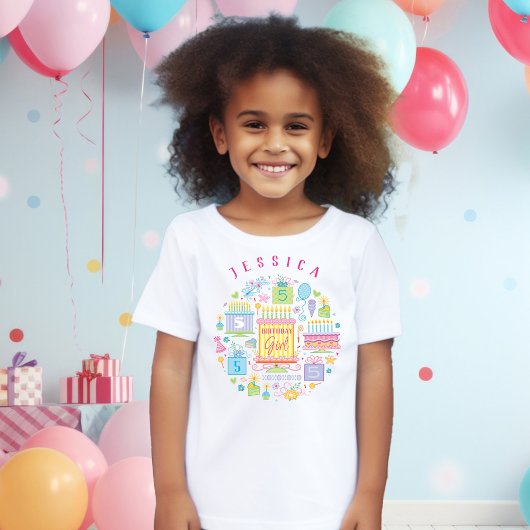 Schattige 5e verjaardag T-shirt