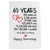 Schattige 60ste verjaardag medium cadeauzakje (Voorkant)