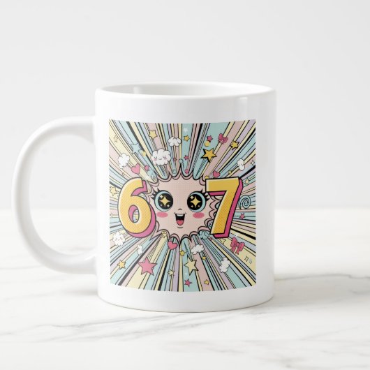 Schattige 6 7 Brainrot Chibi Anime Grote Koffiekop (Links)