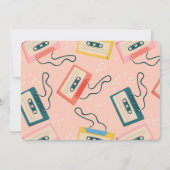 Schattige 80's Pink Cassettebandje Music Afstudere Kaart (Achterkant)