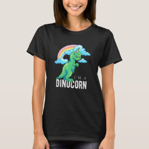 Schattige 8-Bit Dinocorn Dinosaurier Eenhoorn Pale T-shirt
