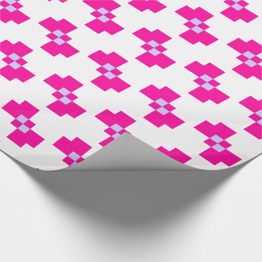 Schattige 8 Bit Pixelen Boog Cadeaupapier (Hoek)