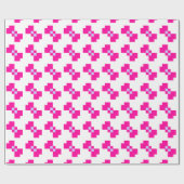 Schattige 8 Bit Pixelen Boog Cadeaupapier (Vlak)