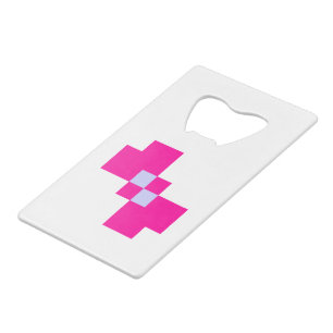 Schattige 8 Bit Pixelen Boog Creditkaart Flessenopener