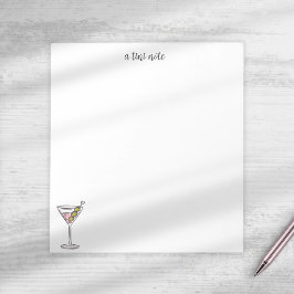 Schattige A Tini Notitie Hand Getekende Martini Co Notitieblok