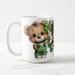 SCHATTIGE AANBIDDELIJKE IERSE GESCHOREN TEDDY BEER KOFFIEMOK
