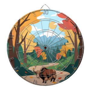 Schattige & aandoenlijke bruine jakhals dartbord