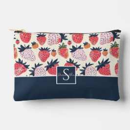 Schattige aangepast aardbeienpatroon etui