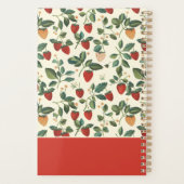 Schattige aangepast aardbeienpatroon planner (Achterkant)
