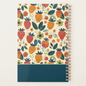 Schattige aangepast aardbeienpatroon planner (Achterkant)